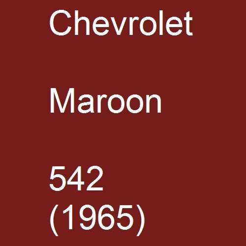 Chevrolet, Maroon, 542 (1965).